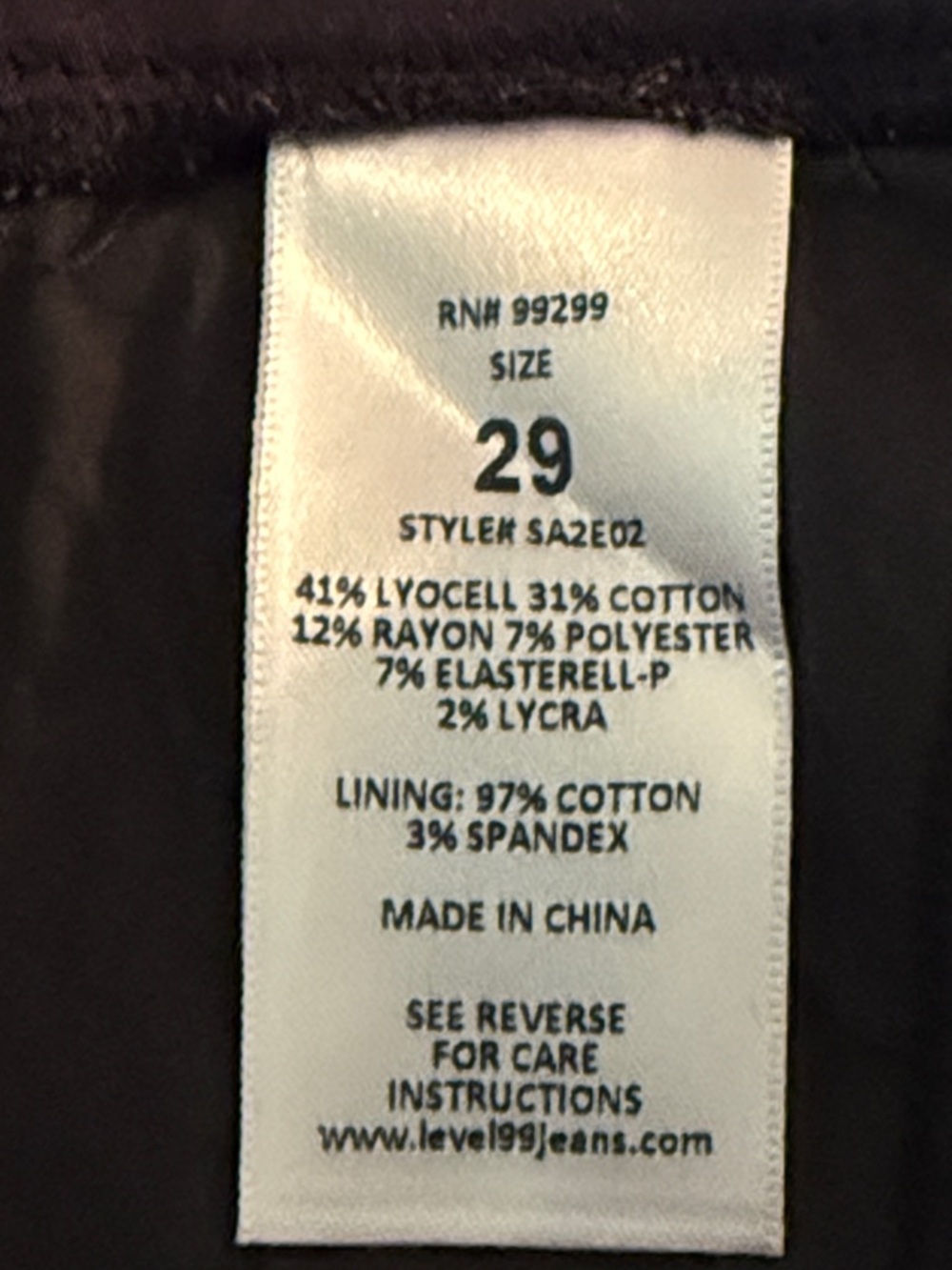 NWT Level 99 Dark Blue Francis Straight Leg Pants - Picture 8 of 8